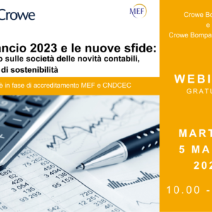 Il Bilancio 2023 e le nuove sfide: lâ€™impatto sulle societÃ  delle novitÃ  contabili, fiscali e di sostenibilitÃ 