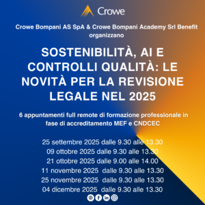 SostenibilitÃ , AI e Controlli QualitÃ : le novitÃ  per la Revisione Legale nel 2025