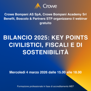 Bilancio 2025: key points civilistici, fiscali e di sostenibilitÃ 